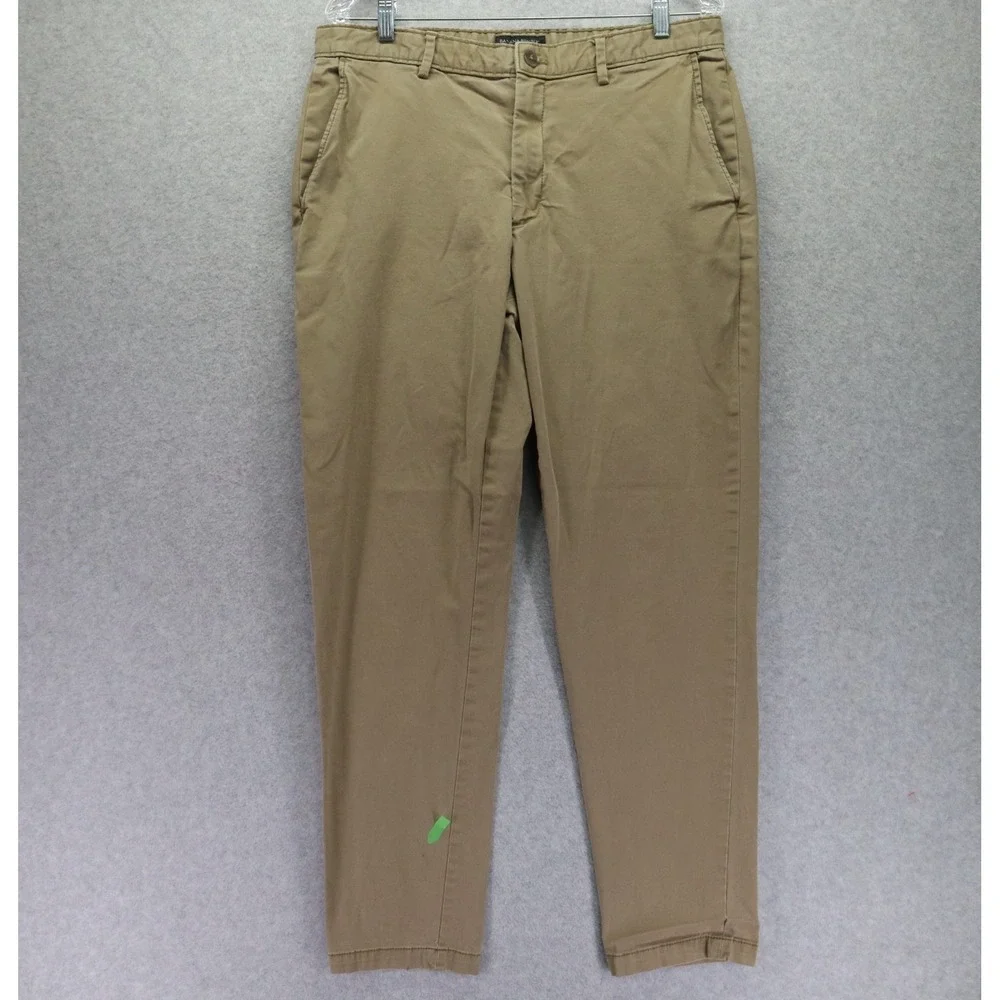 Banana Republic Pants Mens 34x34 Athletic Fit Chino Casual Stretch Tan Khaki